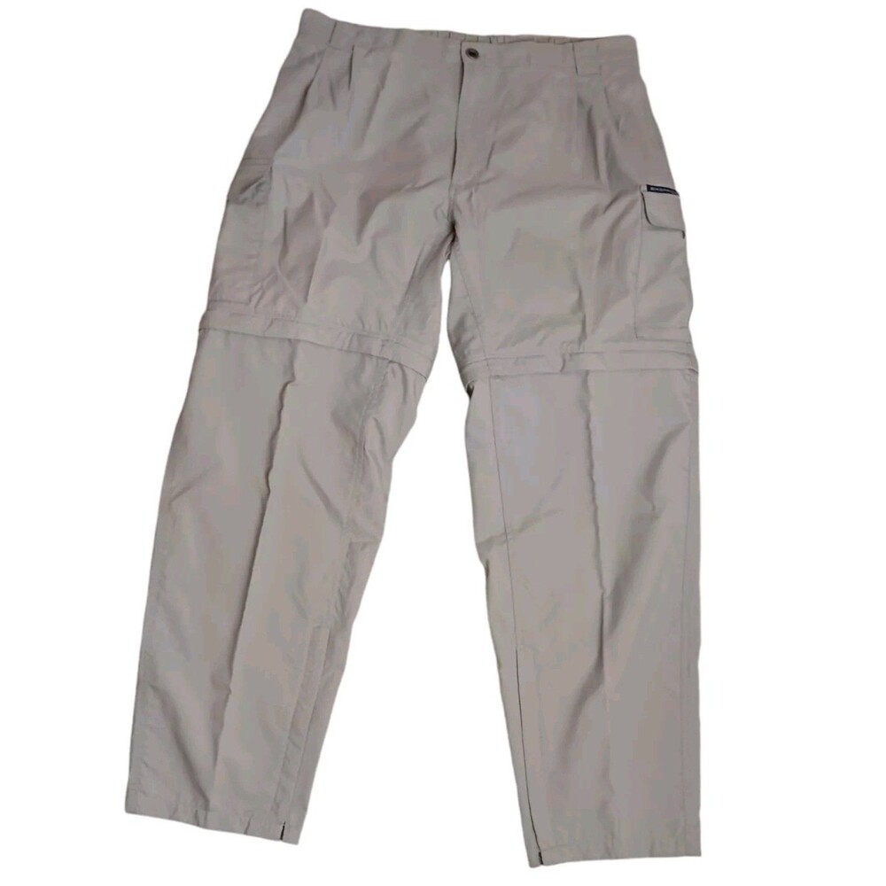 Exofficio Convertible Cargo Pants Men XL Tan Outdoors Hiking Fishing 32" Inseam